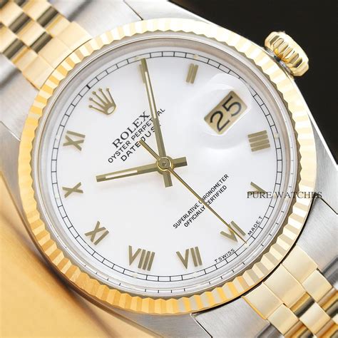 rolex datejust two tone roman numerals|rolex white roman dial name.